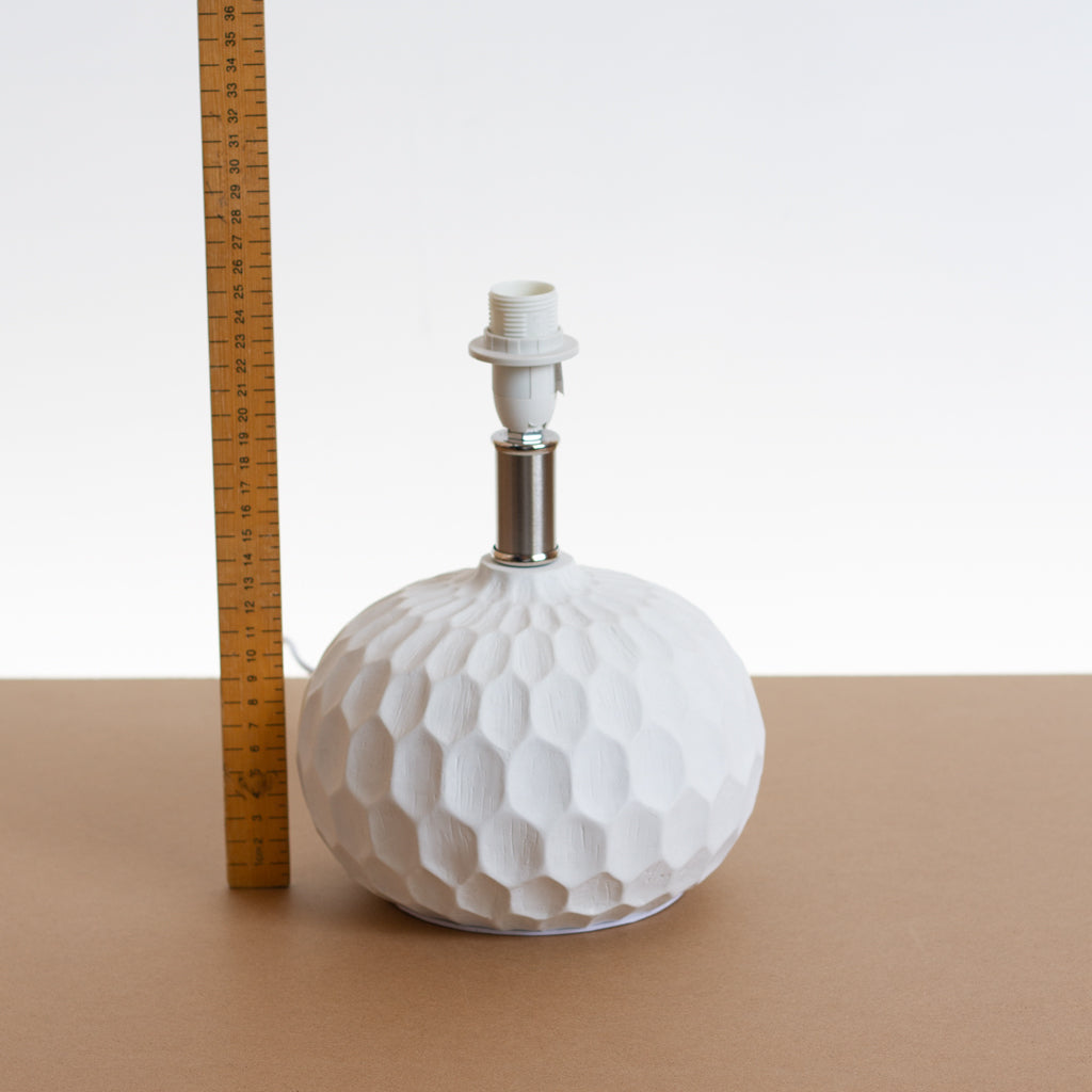 Rola Round Ceramic Table Lamp Base in White (Base only)