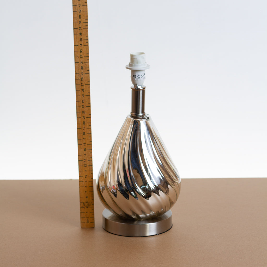 Salso Glass Swirl Chrome Touch Table Lamp (Base only)