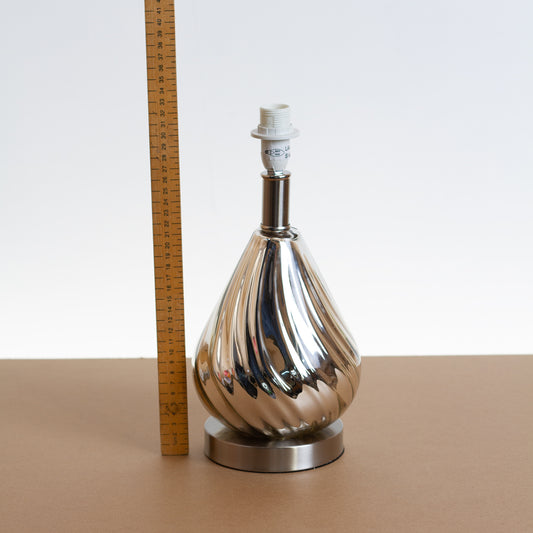 Salso Glass Swirl Chrome Touch Table Lamp (Base only)