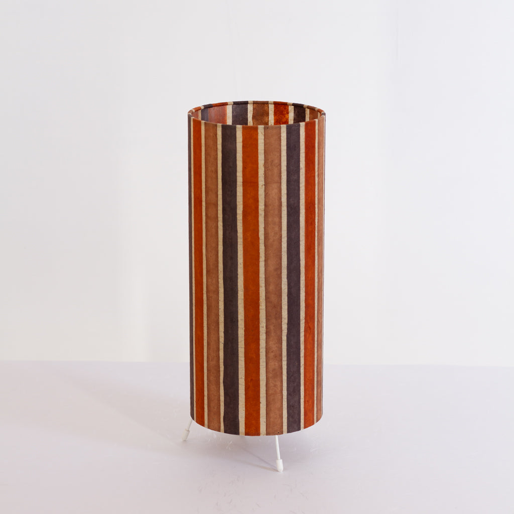 Free Standing Table Lamp Small - P07 ~ Batik Stripes Brown