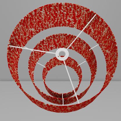 3 Tier Lamp Shade - W01 - Red Daisies, 40cm x 20cm, 30cm x 17.5cm & 20cm x 15cm