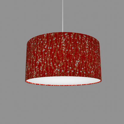Drum Lamp Shade - W01 ~ Red Daisies, 40cm(d) x 20cm(h)