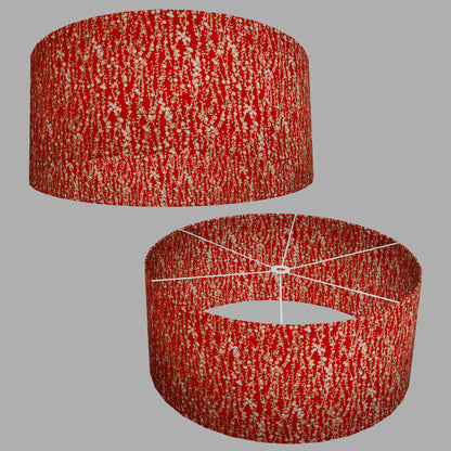 Drum Lamp Shade - W01 ~ Red Daisies, 70cm(d) x 30cm(h)