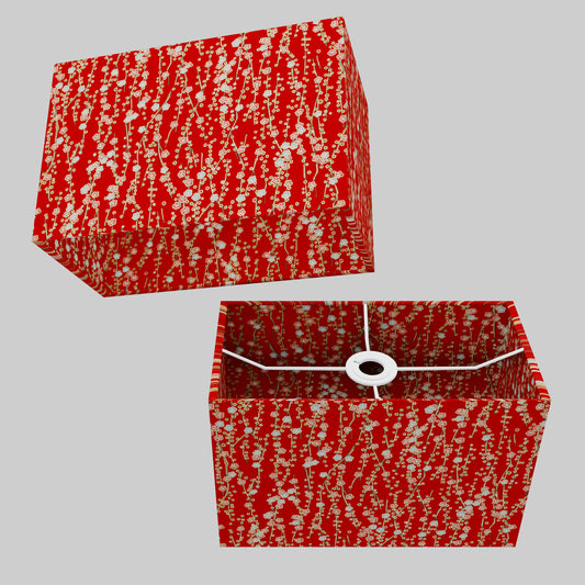 Rectangle Lamp Shade - W01 ~ Red Daisies, 30cm(w) x 20cm(h) x 15cm(d)