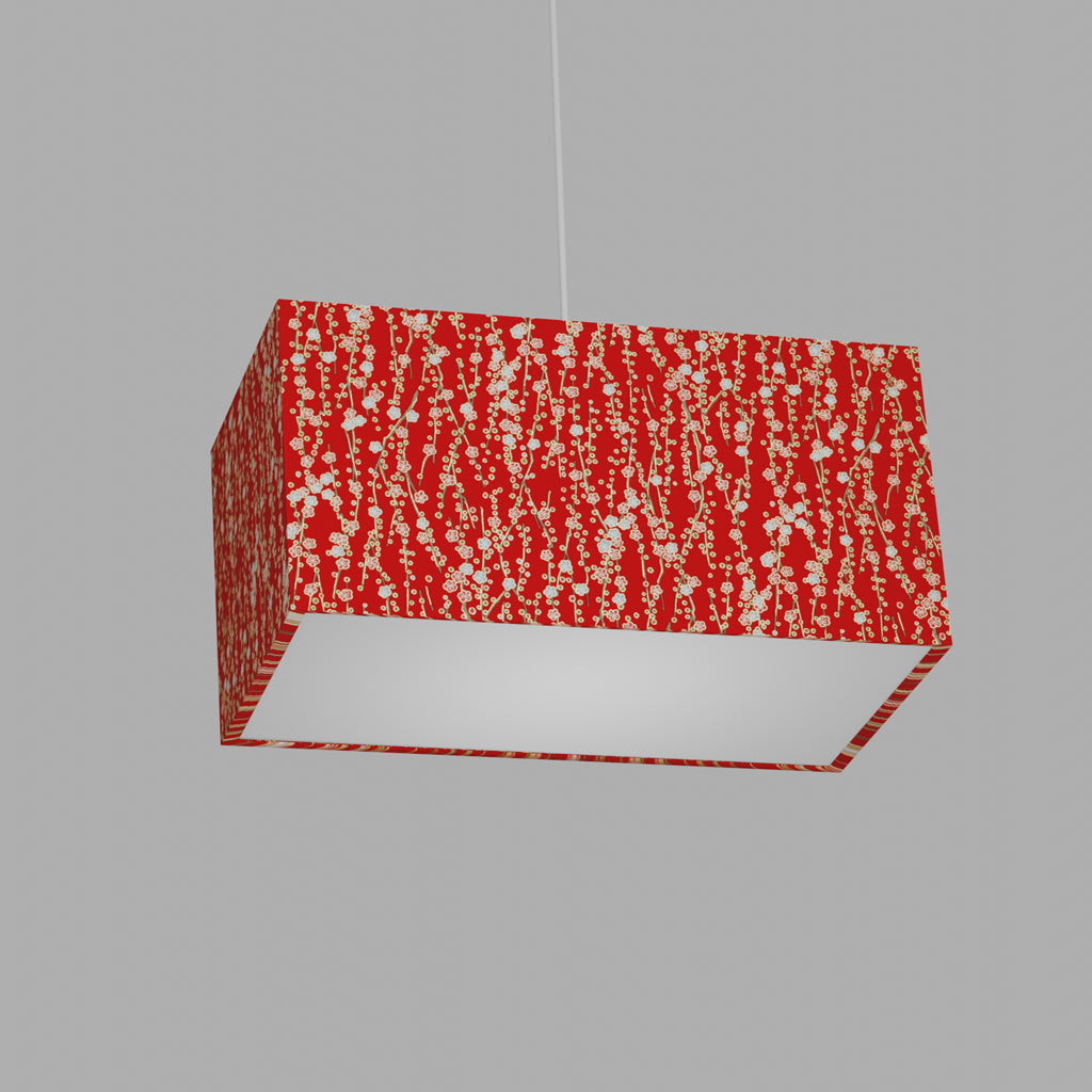 Rectangle Lamp Shade - W01 ~ Red Daisies, 40cm(w) x 20cm(h) x 20cm(d)