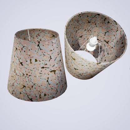 Conical Lamp Shade W02 - Pink Cherry Blossom on Grey, 23cm(top) x 35cm(bottom) x 31cm(height)
