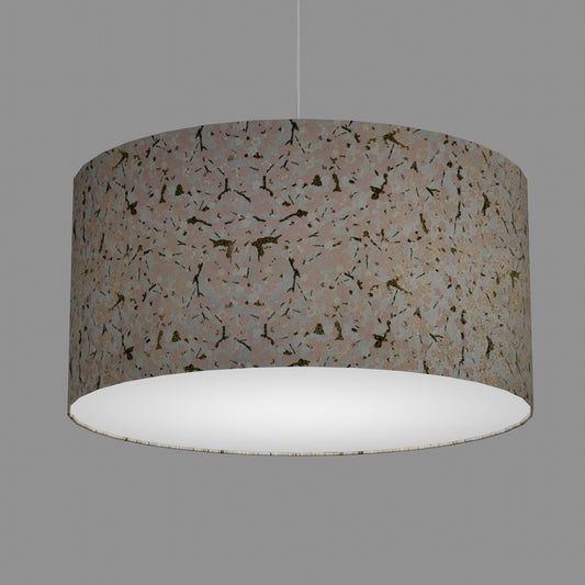 Drum Lamp Shade - W02 ~ Pink Cherry Blossom on Grey, 60cm(d) x 30cm(h)