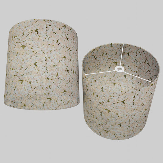 Drum Lamp Shade - W02 ~ Pink Cherry Blossom on Grey, 40cm(d) x 40cm(h)