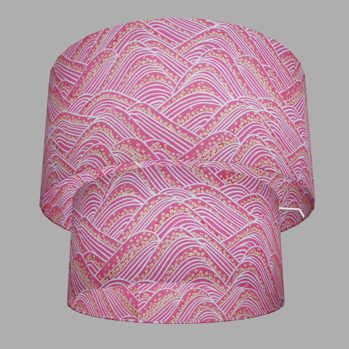 2 Tier Lamp Shade - W04 - Pink Hills with Gold Flowers, 40cm x 20cm & 30cm x 15cm