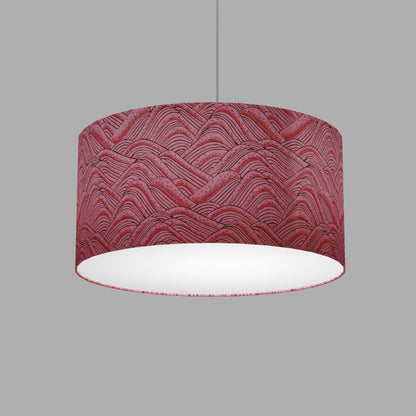 Drum Lamp Shade - W04 - Pink Hills with Gold Flowers, 50cm(d) x 25cm(h)