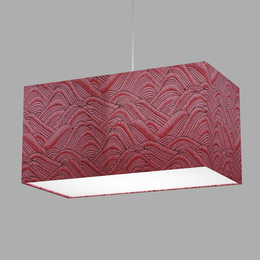 Rectangle Lamp Shade - W04 ~ Pink Hills with Gold Flowers, 50cm(w) x 25cm(h) x 25cm(d)