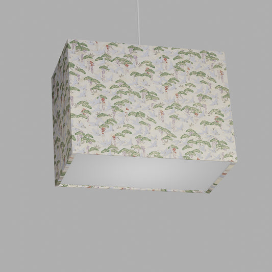 Rectangle Lamp Shade - W05 ~ Cranes, 40cm(w) x 30cm(h) x 20cm(d)