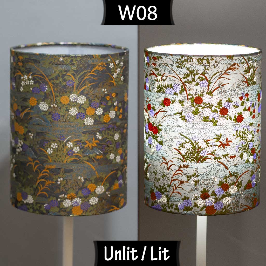 Rectangle Lamp Shade - W08 ~ Lily Pond, 50cm(w) x 25cm(h) x 25cm(d)