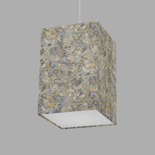 Square Lamp Shade - W08 ~ Lily Pond, 20cm(w) x 30cm(h) x 20cm(d)