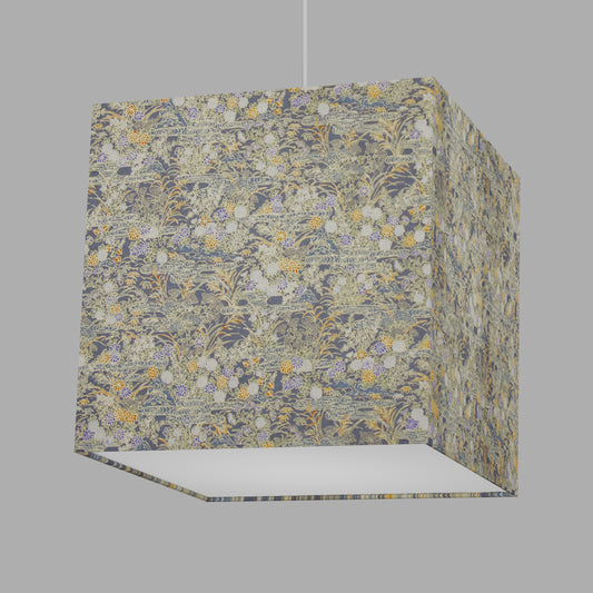 Square Lamp Shade - W08 ~ Lily Pond, 30cm(w) x 30cm(h) x 30cm(d)