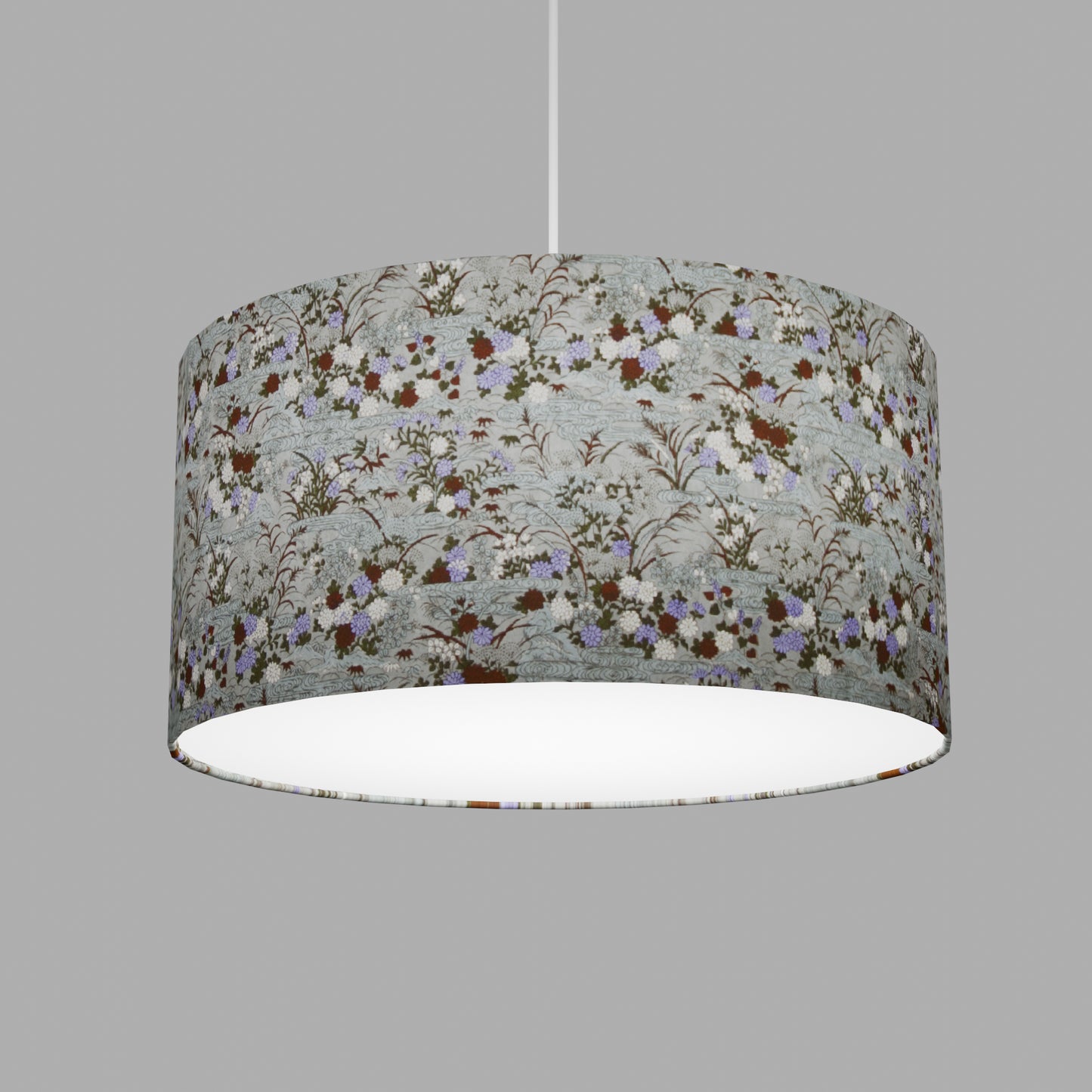 Drum Lamp Shade - W08 ~ Lily Pond, 40cm(d) x 20cm(h)