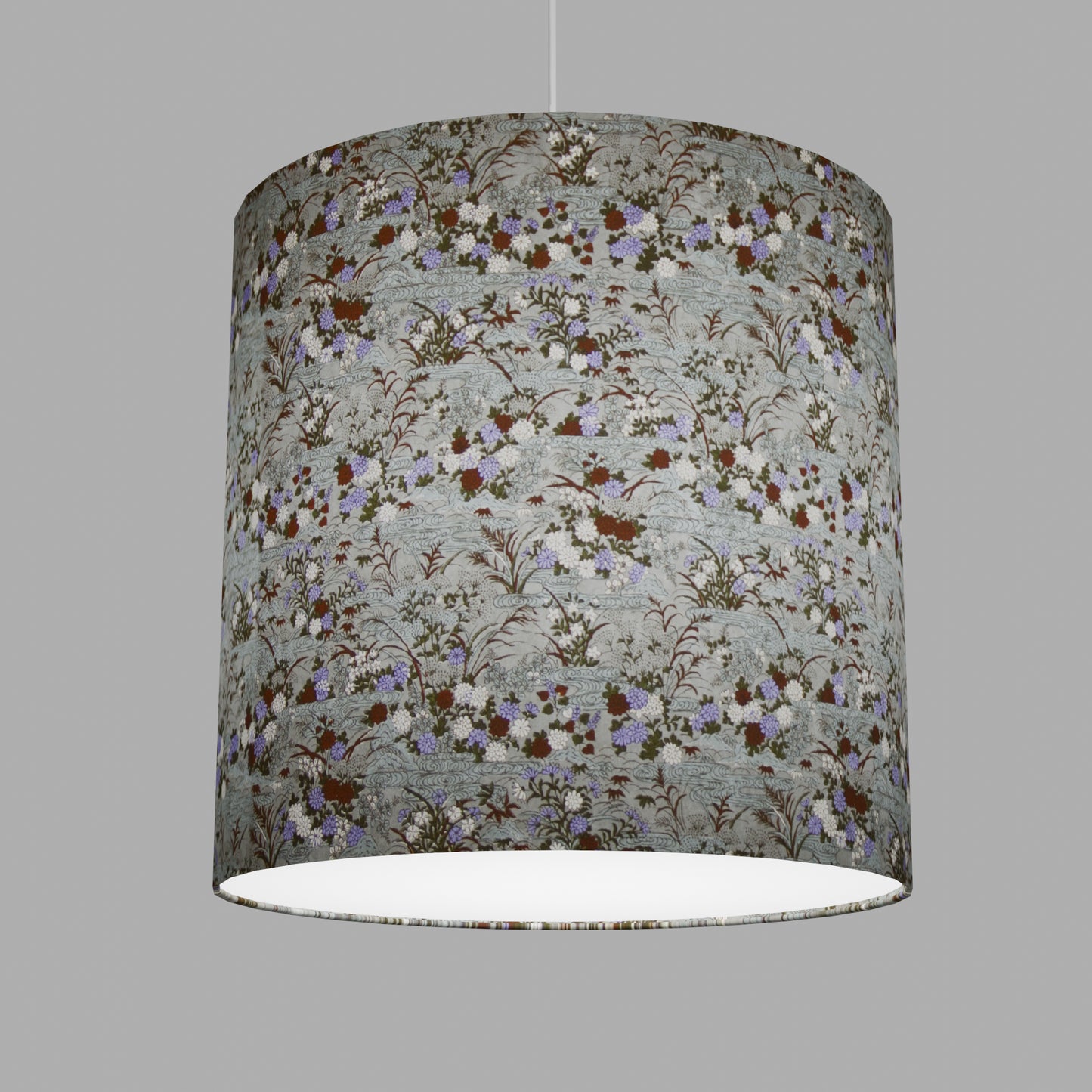 Drum Lamp Shade - W08 ~ Lily Pond, 40cm(d) x 40cm(h)