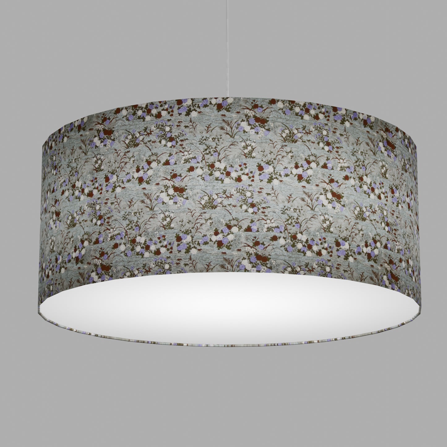 Drum Lamp Shade - W08 ~ Lily Pond, 70cm(d) x 30cm(h)