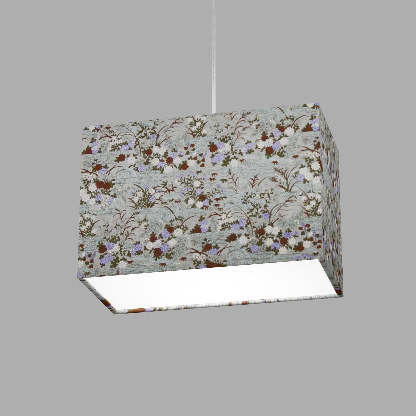Rectangle Lamp Shade - W08 ~ Lily Pond, 30cm(w) x 20cm(h) x 15cm(d)