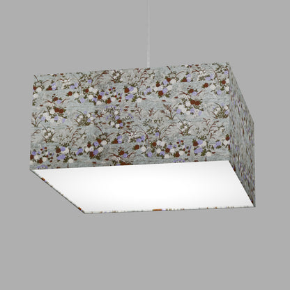 Square Lamp Shade - W08 ~ Lily Pond, 40cm(w) x 20cm(h) x 40cm(d)