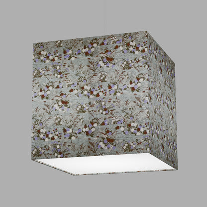 Square Lamp Shade - W08 ~ Lily Pond, 40cm(w) x 40cm(h) x 40cm(d)