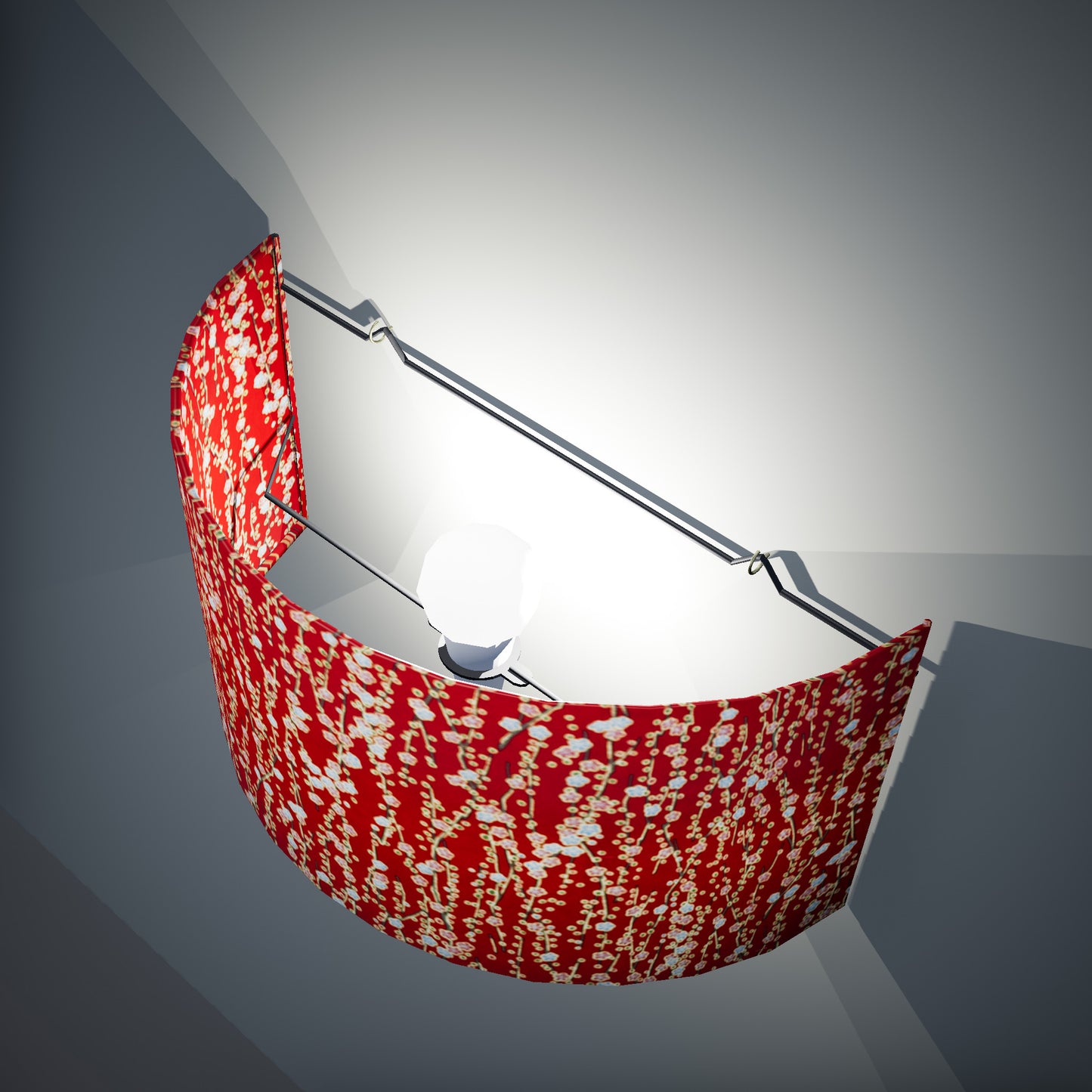 Wall Light - W01 - Red Daisies, 36cm(wide) x 20cm(h) - Imbue Lighting