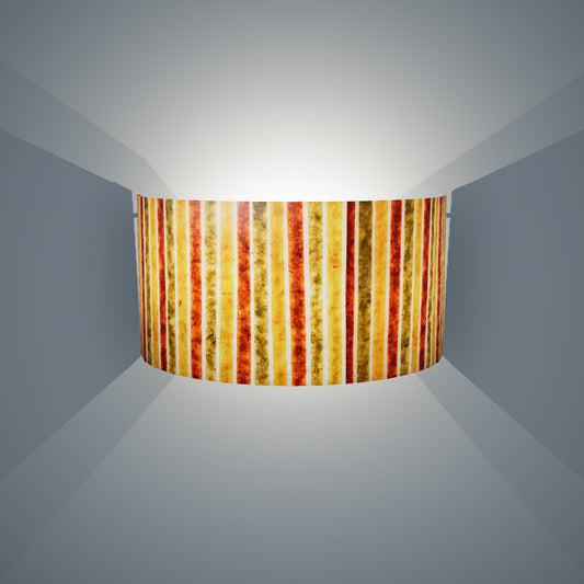 Wall Light - P06 - Batik Stripes Autumn, 36cm(wide) x 20cm(h) - Imbue Lighting