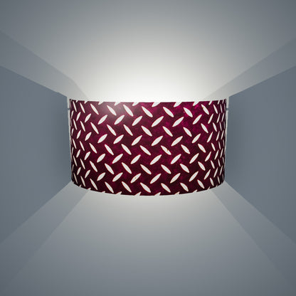Wall Light - P13 - Batik Tread Plate Purple, 36cm(wide) x 20cm(h) - Imbue Lighting