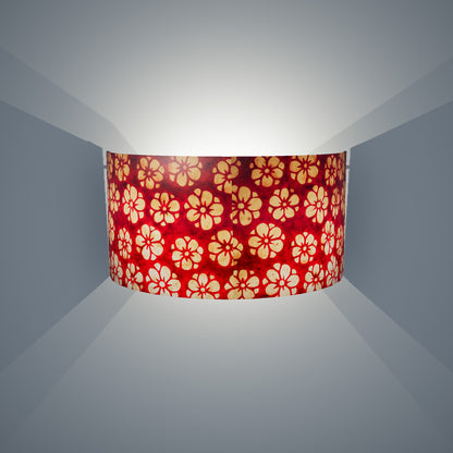 Wall Light - P76 - Batik Star Flower Red, 36cm(wide) x 20cm(h)