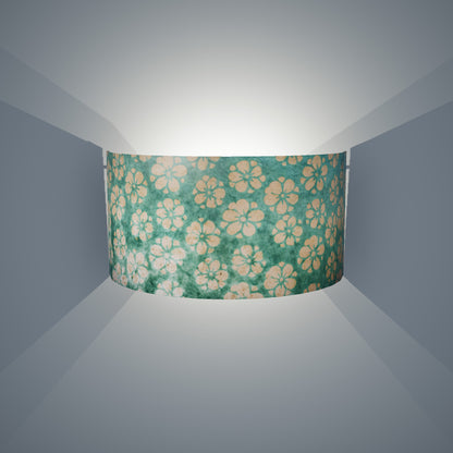 Wall Light - P80 - Batik Star Flower Sea Foam, 36cm(wide) x 20cm(h)