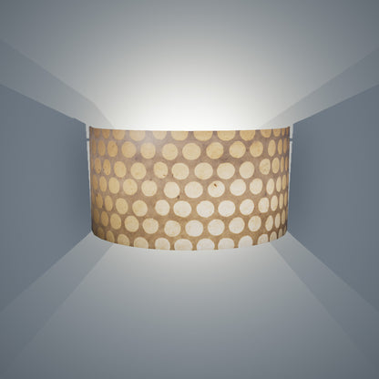 Wall Light - P85 ~ Batik Dots on Natural, 36cm(wide) x 20cm(h)