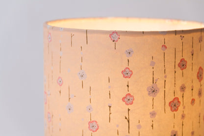 Oak Tripod Floor Lamp - W07 ~ Peach Daisies