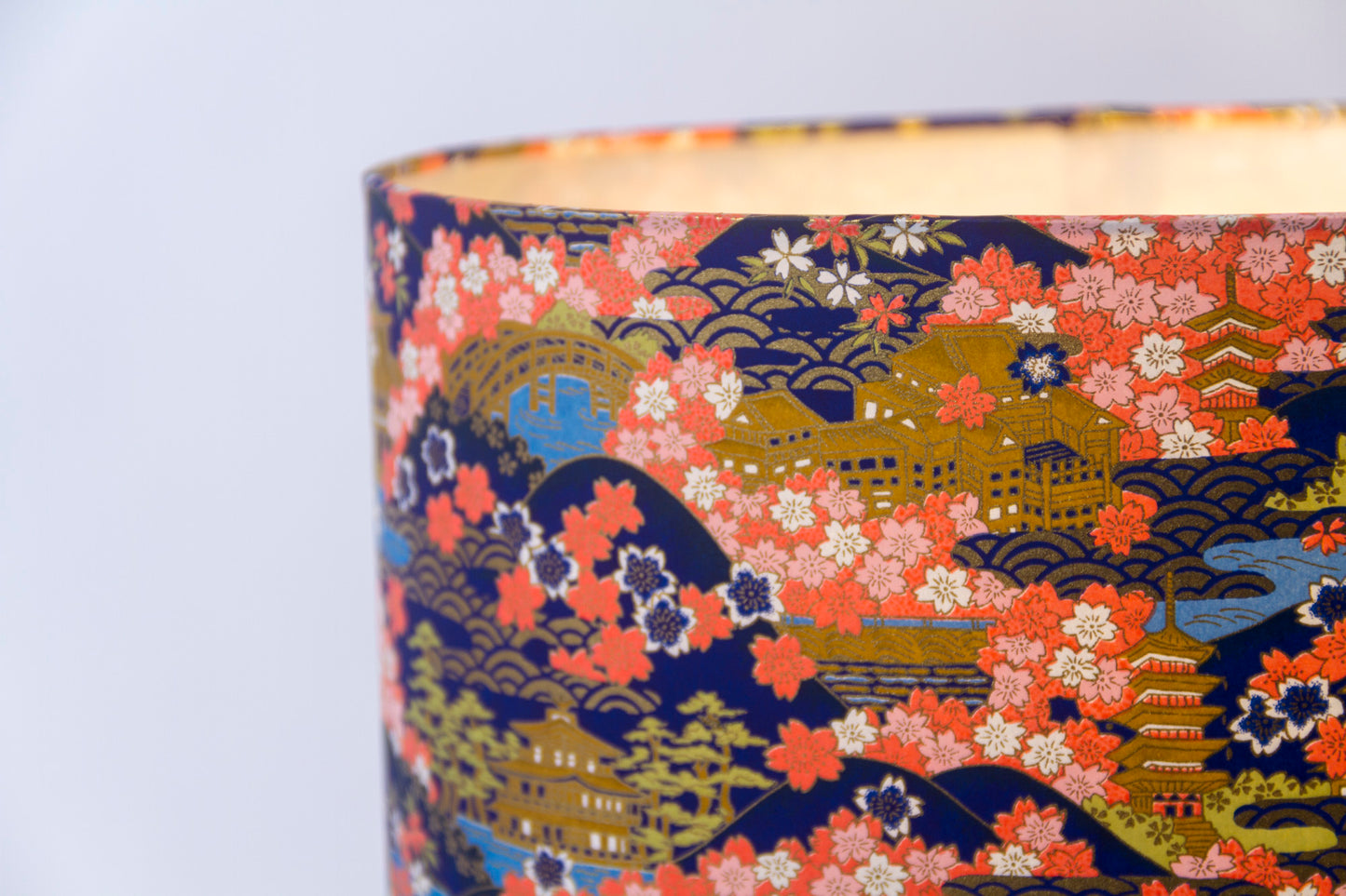 Drum Lamp Shade - W06 ~ Kyoto, 35cm(d) x 20cm(h)